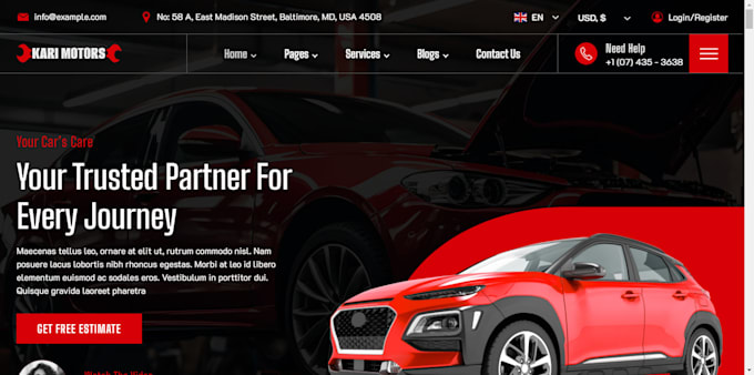 Gig Preview - Design automotive part ecommerce website, automotive part, autopart website