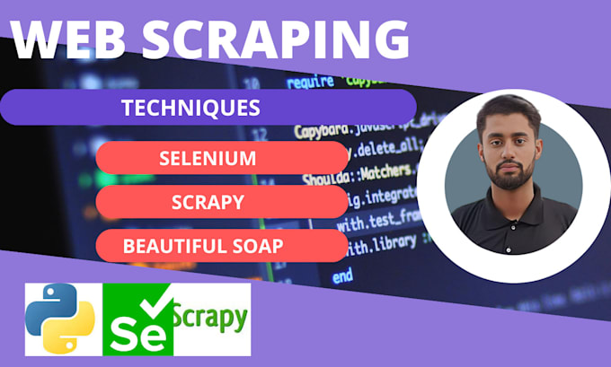 Gig Preview - Expert  web scraper  with  selenium and scrapy