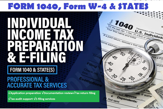 Gig Preview - Prepare your personal federal tax return 1040 plus sates tax