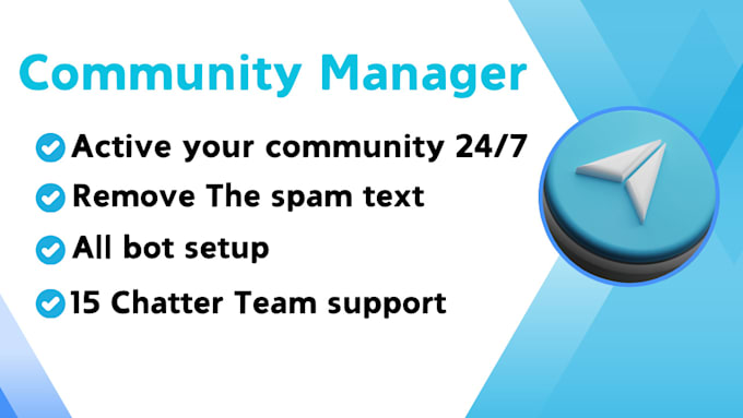 Gig Preview - Telegram community management for project success