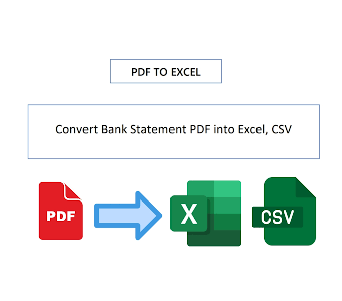 Gig Preview - Convert bank statement PDF to excel, CSV