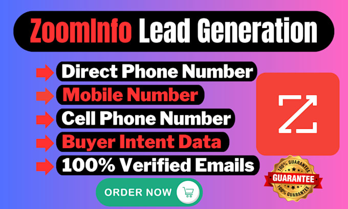 Gig Preview - Do zoominfo leads, b2b lead generation, linkedin email list using zoominfo