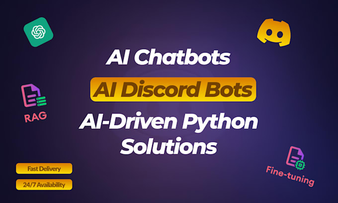 Gig Preview - Build custom ai chatbots, discord bots, whatsapp chatbot use voiceflow, botpress