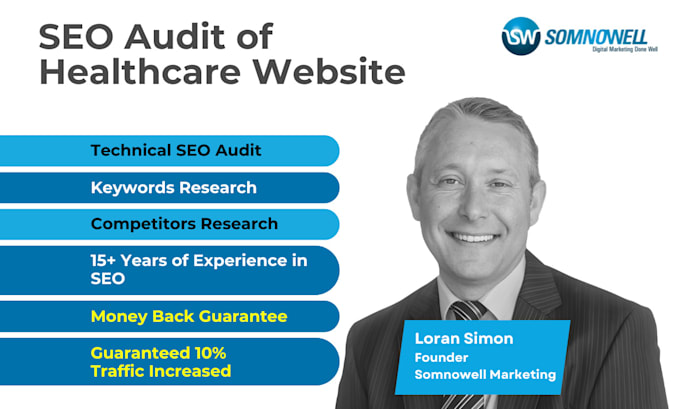 Gig Preview - Our agency will seo audit your healthcare website,on page,off page analysis report