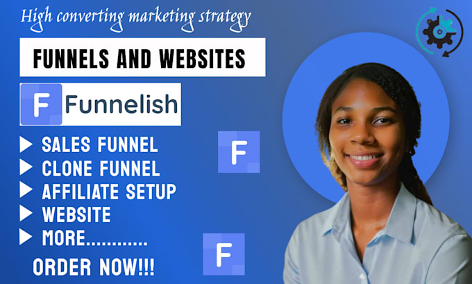 Gig Preview - Design expert affiliate set up clone funnelish landing page sales funnel website