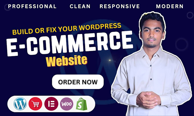 Gig Preview - Build a custom ecommerce, woocommerce, or wordpress website and online store