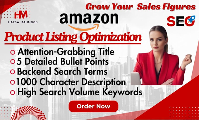 Gig Preview - Write amazon fba listing description, amazon product listing with SEO