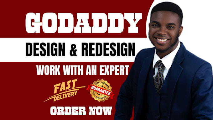 Gig Preview - Design godaddy website design godaddy design godaddy website redesign godaddy