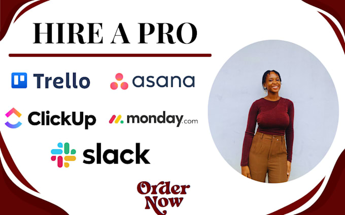 Bestseller - setup project management with monday com, asana, trello, clickup and slack