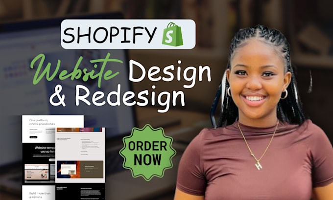 Gig Preview - Shopify website design, shopify ecommerce website development, shopify redesign