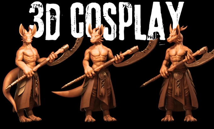 Gig Preview - Design 3d cosplay props, 3d helmet 3d mask, game asset, full knight pepakura