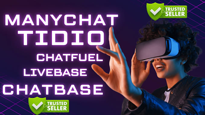 Gig Preview - Set up manychat tidio livechat chatbase chatfuel