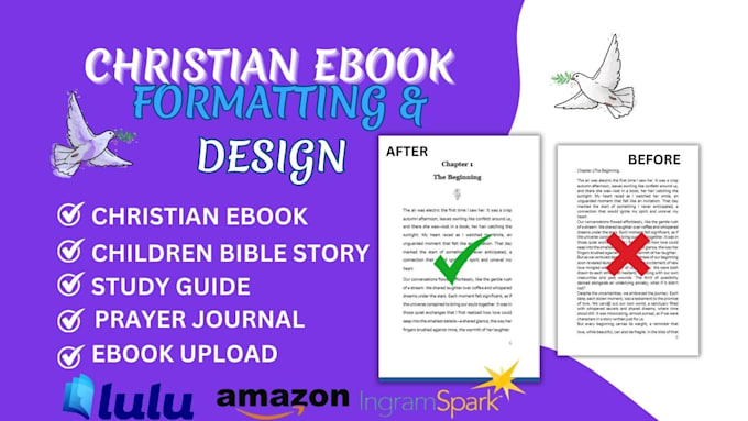 Gig Preview - Design, format amazon christian ebook, daily devotion,  prayer journal for KDP