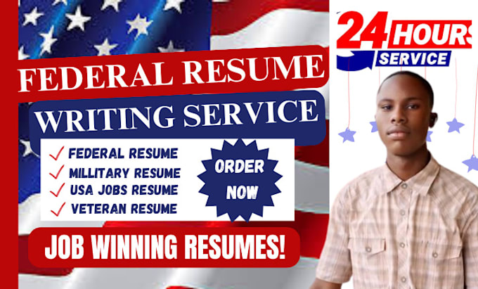 Gig Preview - Write federal resume, government resume, executive resume, usajobs