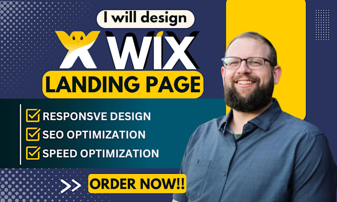 Gig Preview - Design a responsive wix website landing page or redesign a wix landing page