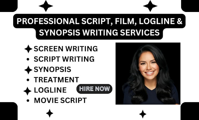 Gig Preview - Be your logline synopsis treatment short film script movie script writing