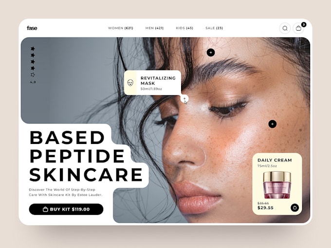 Gig Preview - Design shopify skincare store skincare website beauty website dropshipping store