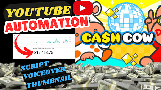 Gig Preview - Skyrocket automated cash cow youtube with high CPM cash cow videos