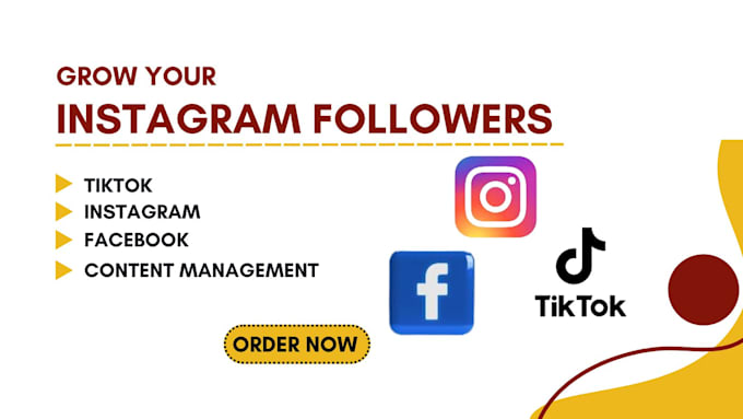 Bestseller - professionally manage and grow your instagram, tiktok, facebook followers