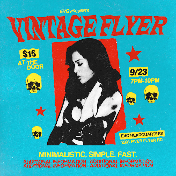 Gig Preview - Design a vintage flyer for your event