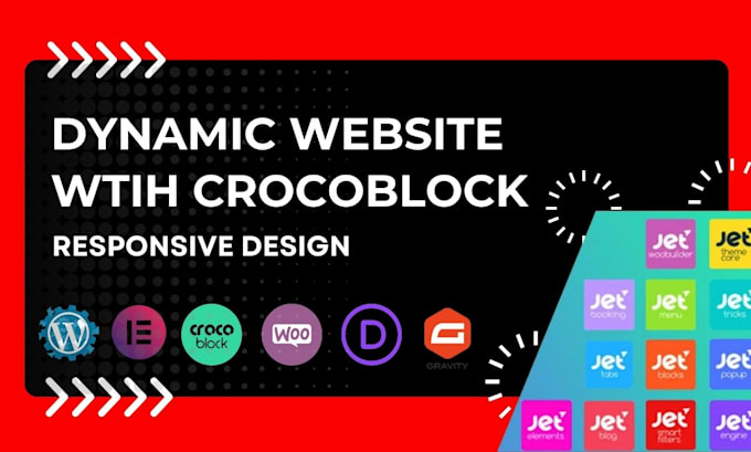 Gig Preview - Deliver ingenious dynamic web solutions with crocoblock,jet engine and elementor