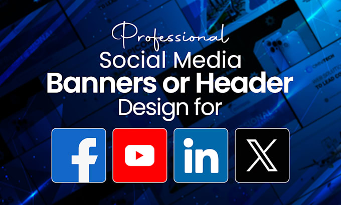 Gig Preview - Design facebook, youtube, linkedin, twitter header  banner