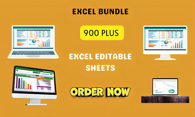 Gig Preview - Give 900 plus editable excel sheet templates, excel bundle