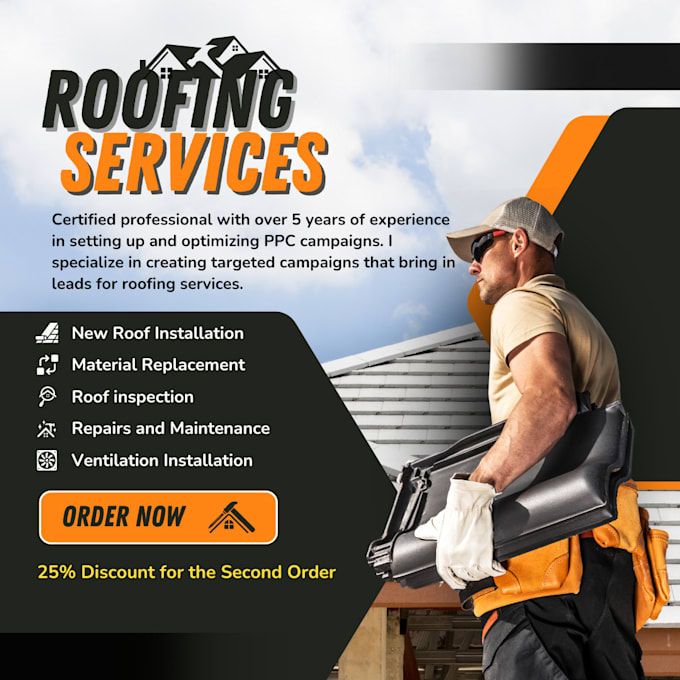 Gig Preview - Set up google ads campaigns for roofing business