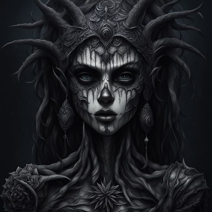 Gig Preview - Draw high quality detailed dark art illustration