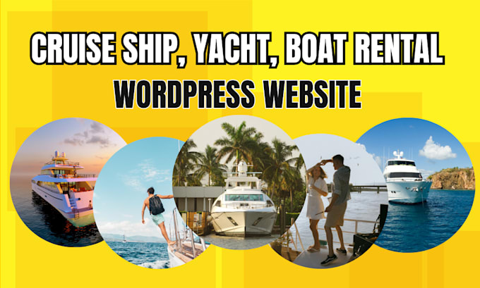 Gig Preview - Build boat, cruise ship, yacht rental website with booking system