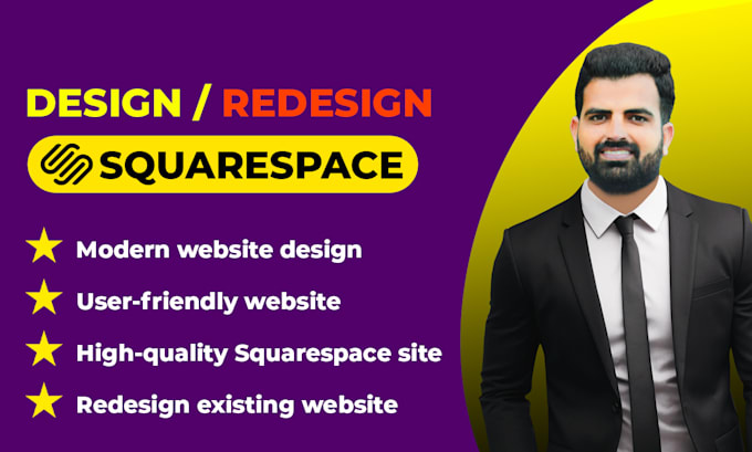 Gig Preview - Design and redesign professional squarespace website