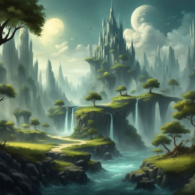 Gig Preview - Create fantasy landscape concept art