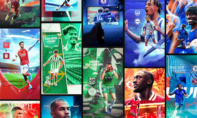 Gig Preview - Design any football, sports posters, matchday story and post