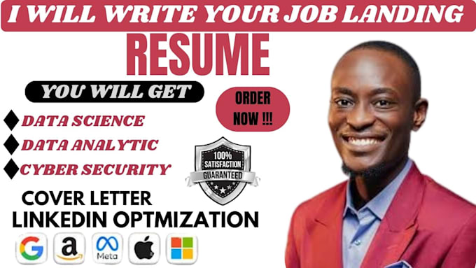 Gig Preview - Write and optimize your data science resume and linkedin