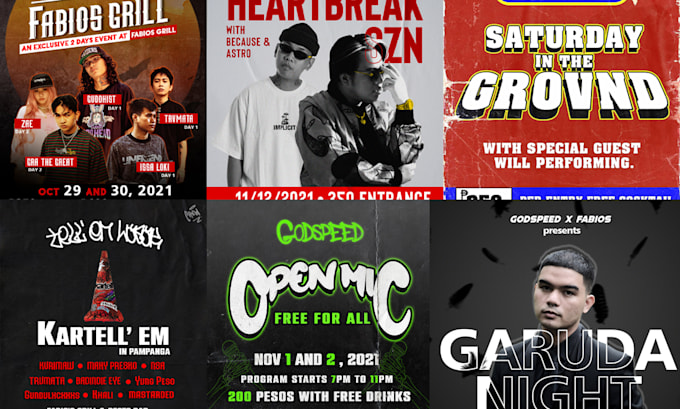 Gig Preview - Do social media poster designs for events