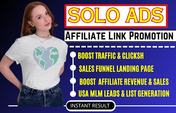 Gig Preview - Do effective solo ads, boost buyers sign up, MLM leads, affiliate link promotion