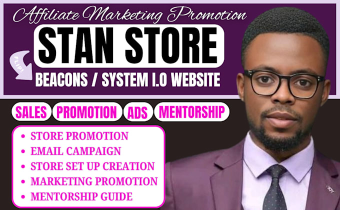 Gig Preview - Promote your stan store, beacons ai store promotion for passive income