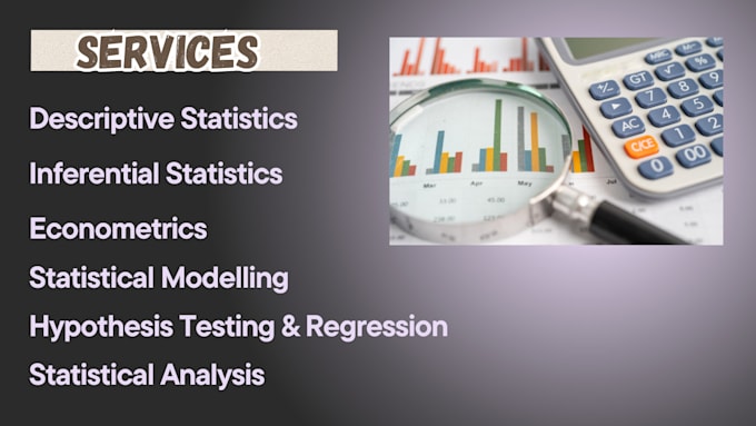 Gig Preview - Do statistics, descriptive statistics, and hypothesis testing projects