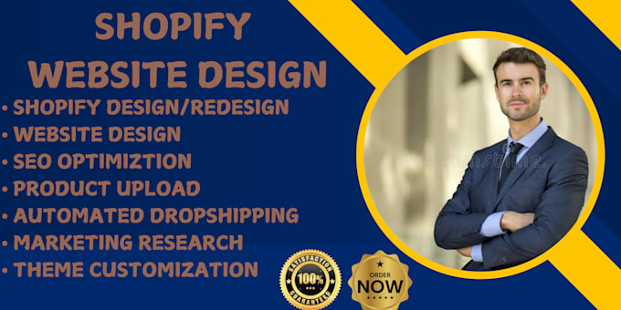 Gig Preview - Shopify website design shopify website redesign website SEO optimization shopify