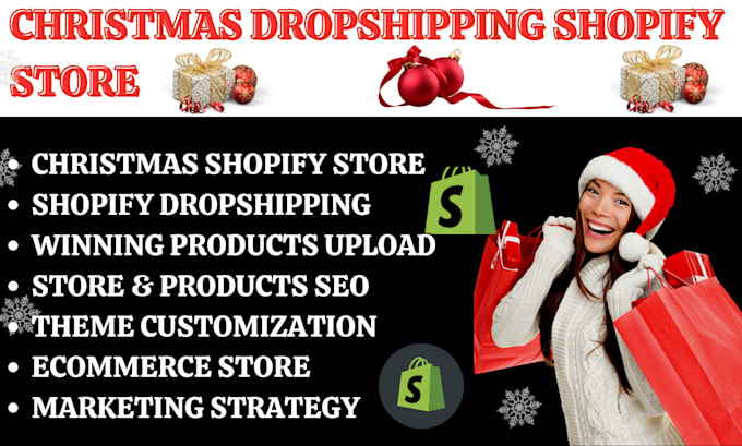 Gig Preview - Create 7 figure christmas halloween shopify black friday dropshipping store,