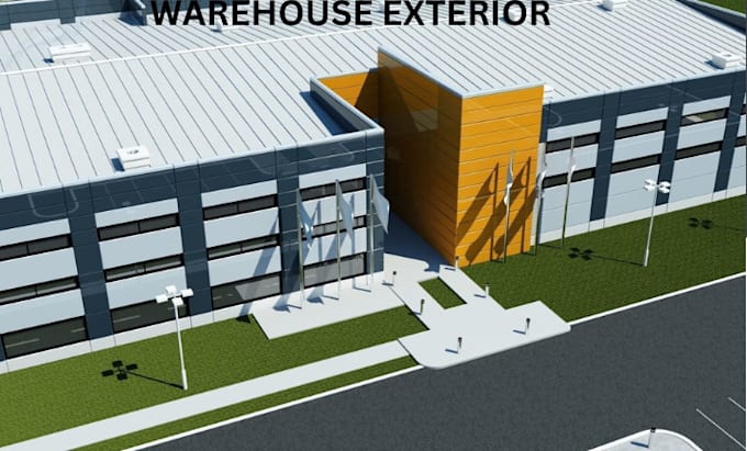 Gig Preview - Create cgi warehouse, commercial building, villa design with realistic 3d render