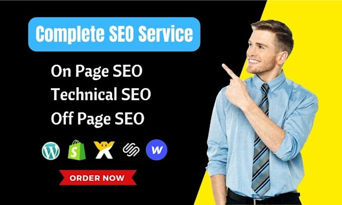 Gig Preview - Do complete SEO services for wordpress, shopify, wix, squarespace, webflow