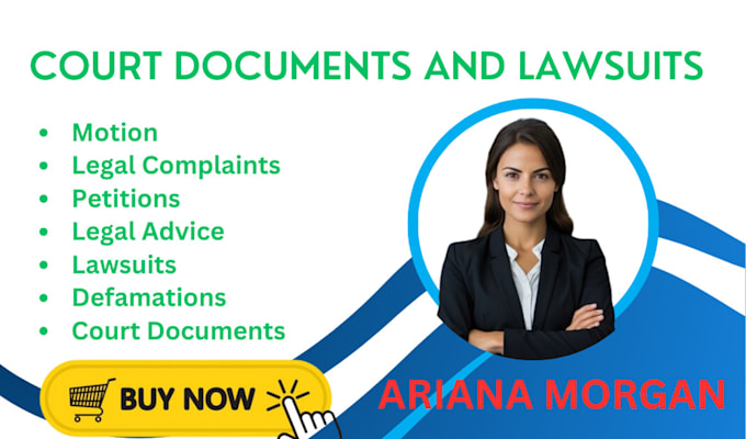 Bestseller - prepare legal complaints, legal motions, appeals and letters as your lawyer