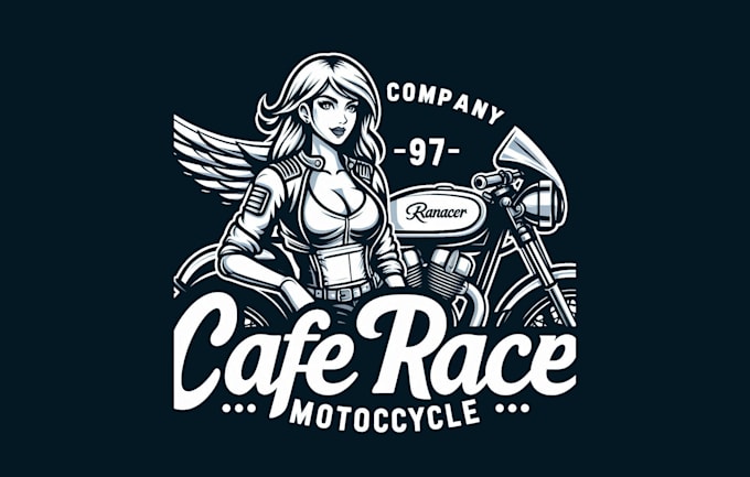 Bestseller - design creative cafe racer motorcycle mascot logo in 12 hours