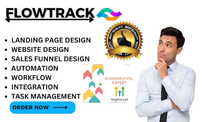 Gig Preview - Design website, sales funnel, landing page using flowtrack