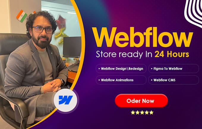 Gig Preview - Be figma to webflow website developer expert in 3d landing page design