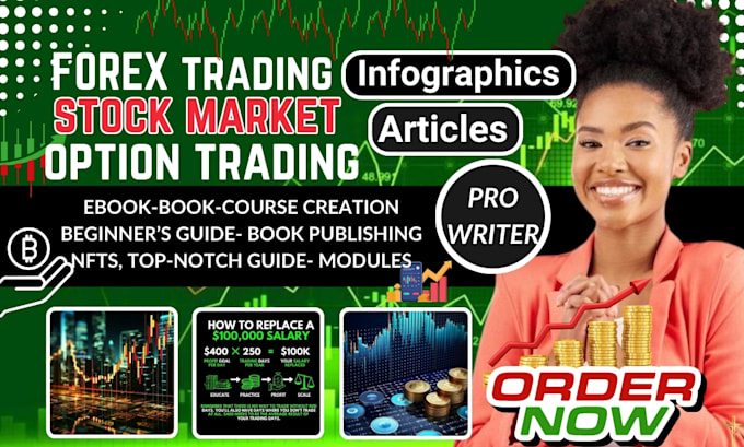 Gig Preview - Ghostwrite ebook and courses on forex trading, nfts, stock market, crypto,