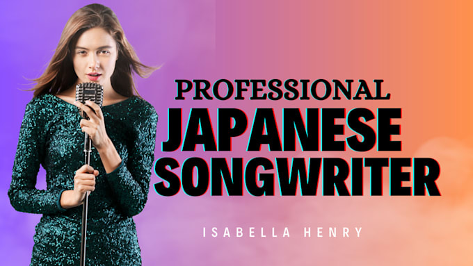 Gig Preview - Be your female japanese singer,  korean songwriter