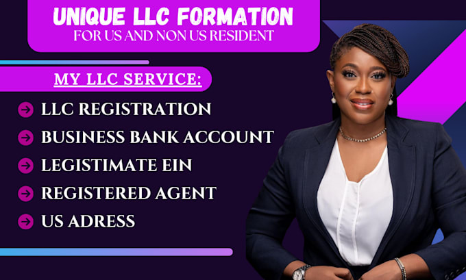 Gig Preview - Do llc foundation llc registration with ein llc creation for US non US residence