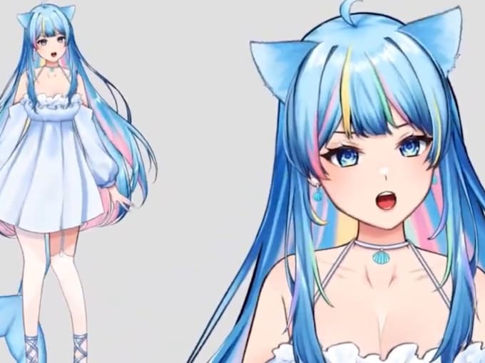 Bestseller - custom 2d vtuber model or live2d vtuber commission or vtuber rigging